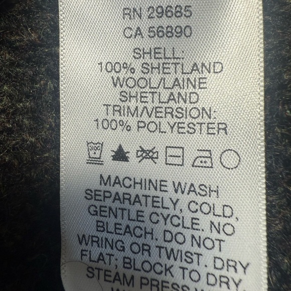 Pendleton 100% Shetland Wool Full zip washable Laine Lavable Green mens’s XL - Picture 8 of 11